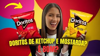 PROVEI O NOVO DORITOS DE KETCHUP E MOSTARDA HEINZ É BOM VALEU A PENA [upl. by Elleirua]