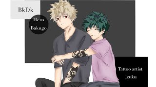 Tattoo Artist Deku and Hero Bakugou texting story BkDk [upl. by Ecnerret]