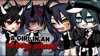 ☆A girl in an all boys school☆  Gacha Life Mini Movie GLMM [upl. by Ytak]