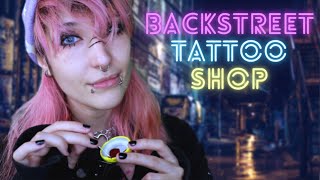 ASMR  BACKSTREET TATTOO SHOP  Getting a quotTotally Safequot Stick amp Poke from a Questionable Stranger [upl. by Hands]