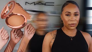 NEW MAC SKINFINISH SUNSTRUCK RADIANT BRONZERRADIANT MEDIUM GOLDEN  GIVING SUNKISSED SUMMER SKIN [upl. by Monafo]