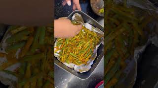 Air Fryer Crispy Vendakkai  tamilshorts cookingathome [upl. by Ahsaeit360]