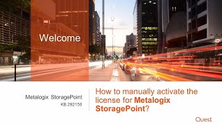 Metalogix StoragePoint  How to manually activate the license for Metalogix StoragePoint [upl. by Carrew]