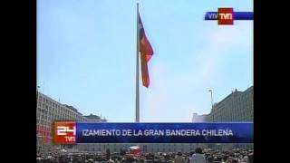 Izamiento de la Gran Bandera Chilena Bicentenario [upl. by Ycnaf]