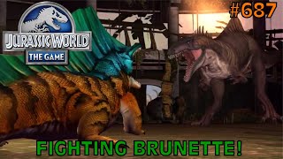 Fighting Brunette  Jurassic World The Game  EP 687 [upl. by Mont]