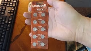 Review amp Save Money LR44 AG13 15V Alkaline Button Cell Batteries WatchClocksHearing AidsTester [upl. by Lebana317]