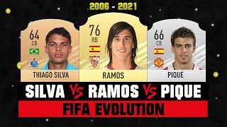 Ramos VS Pique VS Thiago Silva FIFA EVOLUTION 😱🔥 FIFA 06  FIFA 21 [upl. by Ylro137]