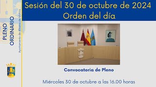 Pleno Ordinario octubre de 2024  Alhama de Murcia [upl. by Phira]