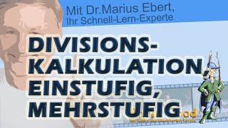 Divisionskalkulation einstufig mehrstufig [upl. by Alroi]