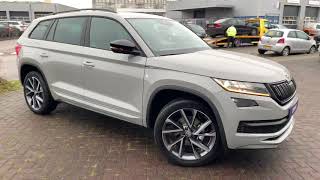 Skoda NEW Kodiaq Sportline 2019 in 4K Steel Grey Special 20 inch VEGA walk around amp detail inside [upl. by Enyehc322]