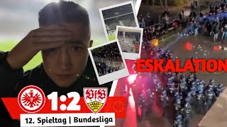 Polizeibrutalität überschattet Topspiel  Stadionvlog  Eintracht Frankfurt  VfB Stuttgart [upl. by Alaham]