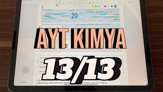 8 DK’DA AYT KİMYA DENEME ÇÖZÜMÜ ÖĞRENCİ GÖZÜNDEN 1313  yks2024 ilk1000 [upl. by Modeste]