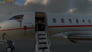 Hot Start Challenger 650  LPV Approach at Figari LFKF in bad weather  XP12 [upl. by Lamont663]