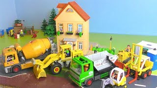 Bagger Lastwagen amp Trucks  Baustelle für Kinder Playmobil Vehicles for Kids [upl. by Eirac538]