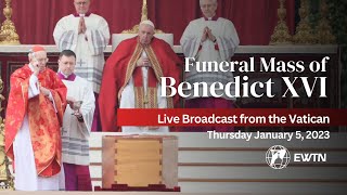 LIVE  Funeral Mass of Benedict XVI from the Vatican  January 5 2023  EWTN [upl. by Sammons456]