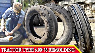 💥MRF 60016 TRACTOR TYRE FRONT HOT REMOLDING PROCESS💥  TYRE RETREADING VIDEO🔥🔥  TYRE ENGINEER [upl. by Orman700]