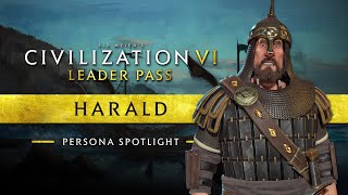 Persona Spotlight Harald Hardrada Varangian  Civilization VI Leader Pass [upl. by Ikcaj]