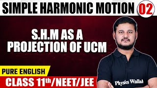 SIMPLE HARMONIC MOTION 02  SHM as a Projection of UCM  Physics  Class 11thNEETJEE [upl. by Becket249]