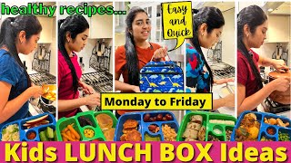 🍱 Kids Favorite ஸ்கூல் Lunch Box Recipe  5 DAYS Easy Quick Healthy 🥕 ideas  School  Tamil VLOG [upl. by Einner]