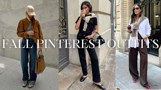 RECREATING FALL PINTEREST OUTFITS 2024  Casual Outfit Ideas [upl. by Milde473]