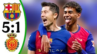 Barcelona vs RCD Mallorca 51  All Goals amp Highlights  2024 [upl. by Mccallum475]