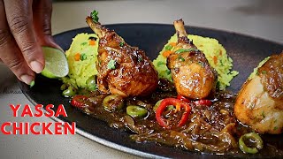 How to cook Chicken Yassa Senegalese Gambian inspired Yassa au Poulet chicken braised in onion sauce [upl. by Tan]