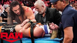 WWE 23 January 2024 Roman Reigns Brutal Attack Seth Rollins amp Wins World Heavyweight Championship [upl. by Eniledam]