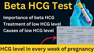 beta hcg test to confirm pregnancy  Low beta HCG test  HCG level in early pregnancy hcg [upl. by Karlin]