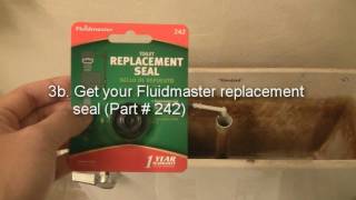 How to fix a toilet replacing the Fluidmaster 400 fill valve seal HD [upl. by Parrisch856]