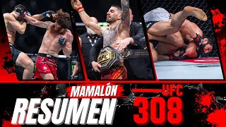 UFC 308 RESUMEN 🔥MAMALONSISIMO🔥 TOPURIA VS HOLLOWAY [upl. by Eima505]