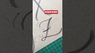 How to do calligraphy Z using brush pen ✨ SUPER EASY BEGINNER CALLIGRAPHY TUTORIAL shorts [upl. by Elleivad]