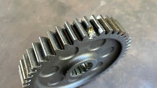 broken gear lathe with welding [upl. by Alien]