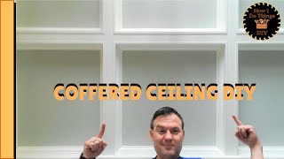 Coffered Ceiling DIY Demo  Room Transformation [upl. by Essy983]