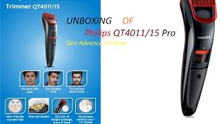 Unboxing of Philips QT401115 Pro Skin Advanced Trimmer For Men [upl. by Nimoynib]