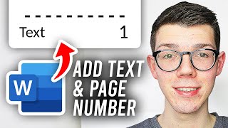 How To Add Text amp Page Number In Footer In Word  Full Guide [upl. by Eiduj]