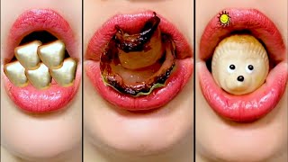 ASMR Lippen Süßigkeiten Essensgeräusche [upl. by Ancell473]