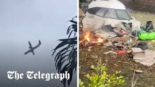 Plane carrying 61 people crashes in Brazil [upl. by Sale]