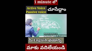 Active Voice  Passive voice Rules spokenenglishin45daysintelugu [upl. by Nadeen]