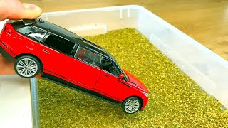 Diecast Cars Sliding and Falling Into The Spicy Water [upl. by Vivien486]