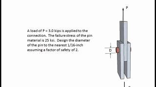 0132 Pin allowable shear stress  EXAMPLE [upl. by Gnos]