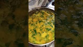 Masoor Dal amp lau pat Lentil With Bottle gourd leaf shortsrecipe food kusumhomekitchen [upl. by Thamos]