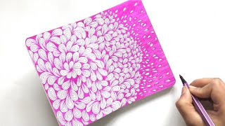 Zentangle art  ASMR Zentangle art  Doodle art  Zendoodle [upl. by Glennon815]