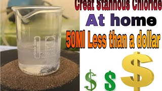 Creat Stannous Chloride At home  TinII chloride At home  Easy way to make SnCl₂ [upl. by Dickenson]