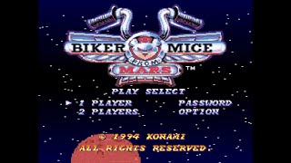 Biker Mice from Mars SNES  Konami 1994 Main Race Limburger HARD 60Fps [upl. by Kalmick]