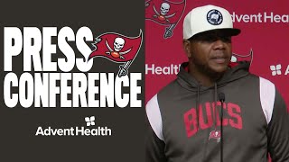 Byron Leftwich on Connection Between Tom Brady amp Mike Evans Previews Week 18  Press Conference [upl. by Ahsimit]