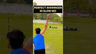 Outswing vs Inswing in slow mo 🔥 art of swing Bowling cricket shorts [upl. by Assilaj672]