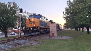 A Nice Set of Power With Fresh Coat CM44AC 7089 Leading a M42216 Train NorthBound  Pembroke NC [upl. by Ailemrac989]