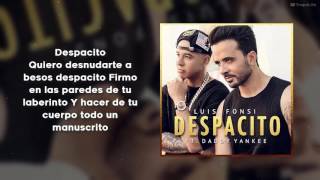 Despacito Con Letra Luis Fonsi ft Daddy Yankee HD Download mp3 320kbpsaudio High Definition [upl. by Annovoj]