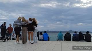 Zadar Sea organ Morske orgulje architectural sound art object located in Zadar Croatia [upl. by Euqinotna]