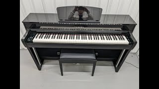 Yamaha Clavinova CLP735PE digital piano and stool in polished ebony glossy black stock number 24222 [upl. by Halludba]